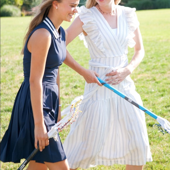 REBECCA TAYLOR STRIPED MIDI DRESS - Picture 3 of 8